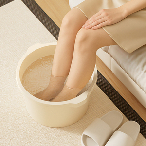 Baignoire pour les pieds extra-large, extra-haute, à haute résistance, avec massage par picots, palette de couleurs polyvalente, poignée élargie, empilable, gain de place - Product Image 4