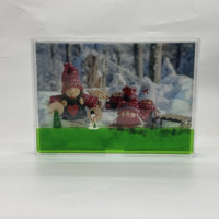 Cadre photo liquide rectangulaire en acrylique 2*3 4*4 4*6 5*7 Flocon de neige rouge Père Noël Arbre de Noël Bonhomme de neige comme cadeau et souvenir