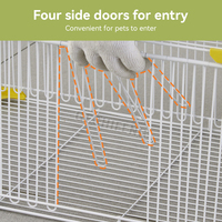 GESHIFENG Cage pour pièges à oiseaux à pigeon de conception étanche avec deux ou quatre entrées d'accès unidirectionnelles