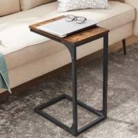 Table d'appoint convertible en forme de C de taille personnalisable, table basse multifonctionnelle, table d'appoint à montage simple pour salon et chevet