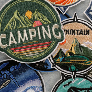 OEM ODM Outdoor Style Die Cut <b>Edge</b> Embroidered Patch Wash Durable Colorful Iron On Backing Embroidered Patch For Jacket - Product Image 4