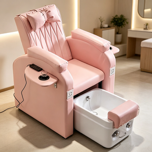 Fauteuil de pédicure électrique de luxe moderne rose avec bain de pieds et spa pour les pieds – Vente en gros - Product Image 1