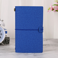 Vente en gros bloc-notes de voyage en cuir PU souple de style rétro vintage A6 rechargeable personnalisé avec enveloppe carnet de budget