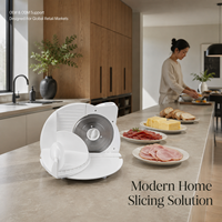 Trancheuse à viande électrique 150W, design pliable, lame en acier inoxydable, épaisseur réglable de 0 à 15 mm, viande congelée, utilisation domestique en cuisine