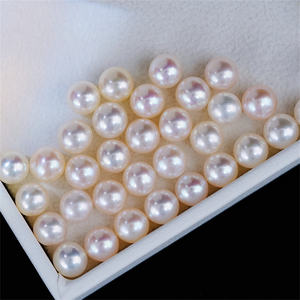 ไข่มุกน้ำจืดไข่มุกธรรมชาติสีขาวผิวเรียบ7-7.5มม. การทำเครื่องประดับแวววาวที่แข็งแกร่ง - Product Image 1