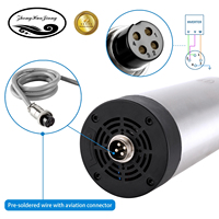 Moteur de broche CNC à refroidissement par air ER11, 1,5 kW, diamètre 80 mm, 24 000 tr/min, haute vitesse, pour routeur CNC, fraisage et perçage – Vente chaude