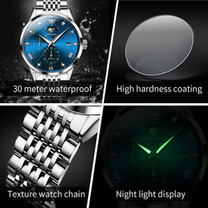 OLEVS 2925 reloj presidencial Dongguan hombre mejor correa de acero Cronógrafo luminoso en stock negocio Relogio musculino - Product Image 4