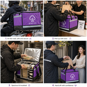 Sac de livraison de repas à emporter haute densité pour chauffeur de scooter, avec compartiments multiples, pour livraison de nourriture à vélo - Product Image 5