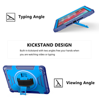 Coque de protection robuste en PC et TPU à trois couches pour tablette, avec béquille et poignée, idéale pour étudiants et écoliers, protection antichute pour iPad 9.7 - Offre Spéciale