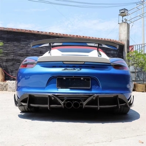 Difusor Trasero Estilo PD de Fibra de Carbono, Labio de Parachoques Trasero para Porsche Cayman <span class=keywords><strong>Boxster</strong></span> <span class=keywords><strong>981</strong></span>, Kit de Carrocería - Product Image 5