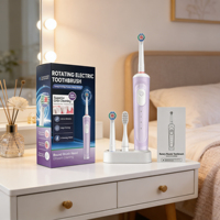 Brosse à dents électrique personnalisée OEM ODM, blanchiment des dents, 3 modes, étanche IPX8, charge sans fil, autonomie de 70 jours pour les marques