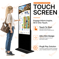 Pantalla Comercial para Interiores 2K/4K UHD 24/7 de 32-65 Pulgadas 178 °   Base Táctil PCAP Delgada de 4 mm con Ángulo de Visión Amplio para Windows Mobile