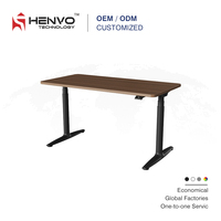 Bureau de jeu électrique extensible Henvo contemporain en acier avec éclairage RGB, hauteur réglable, poste de travail ergonomique, verrouillage enfant