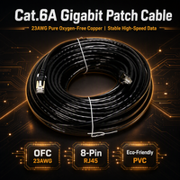 Câble Patch Blindé Cat6 Cat6A SFTP FTP à Expédition Rapide, Prêt pour 10G, CCA Plaqué Or pour CCTV Longue Distance Extérieur