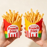 Boîtes à chips en carton personnalisées avec logo – Emballage jetable, recyclable et étanche pour la restauration rapide et les sushis