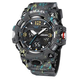 Relojes deportivos SMAEL 8008MC para hombre, relojes de moda para deportes al aire libre, reloj electrónico de plástico. - Product Image 2