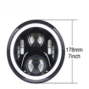Accesorios para Automóviles, Faro LED Redondo de 60 W, CC 12 V, 7 Pulgadas, Ojos de Ángel Halo, DRL 6000 K, para Motocicletas Todoterreno - Product Image 5