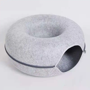 Cueva de fieltro duradera de alta calidad, nido para mascotas, camas de túnel para gatos grandes y pequeños para perros y gatos, decoración del hogar - Product Image 5