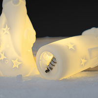 Weihnachtliche LED-Nachtlichter in Kerzenform, Kreative Flammenlose Kerzenbeleuchtung für Party-Tischdekoration und Feiertage