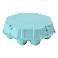 Free Samples Custom Biodegradable Paper 12 Hole Color Octagon Egg Carton Box Cardboard With Label for Chicken Eggs