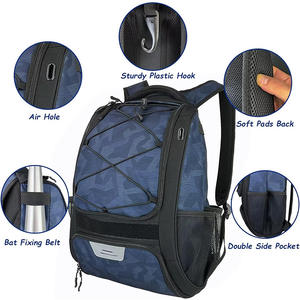 กระเป๋าเบสบอลแบบใหม่สำหรับผู้ชายและเยาวชน กระเป๋าสะพายหลังใส่ไม้เบสบอล สำหรับอุปกรณ์เบสบอล ทีบอล และซอฟต์บอล กระเป๋าเป้กันน้ำ - Product Image 5