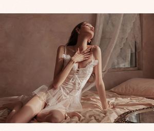 Conjunto de Lencería Sexy con Tirantes, Talla Grande, Diseño Transpirable, Semitransparente, con Encaje, para <span class=keywords><strong>Mujer</strong></span> - Product Image 4