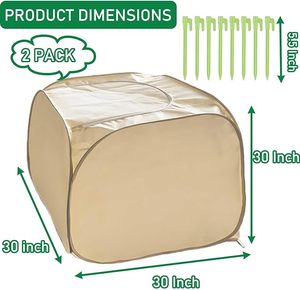 Housses de protection réutilisables contre le gel pour plantes, tissu isolant extérieur anti-gel pour l'hiver, pour arbustes et roses - Product Image 4