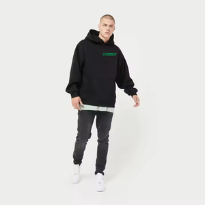 Sudadera con capucha unisex de algodón 100% mezclado, transpirable, de secado rápido, cómoda, de corte regular y hombros caídos, 400 g/m². - Product Image 3