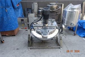 Olla a presión industrial Hervidor de cocina con camisa Mezclador planetario Máquina para hacer mermelada de salsa para agitar mermeladas y salsas - Product Image 6