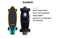 JIEFEN Skateboard électrique pas cher, E-Skateboard Fish Board, E-Skateboard à quatre roues, 25 km/h, Skate Penny, Patineta Electrica