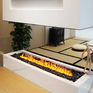 Muebles interiores Chimenea <span class=keywords><strong>de</strong></span> madera eléctrica empotrada decorativa 3D incorporada Vidrio montado <span class=keywords><strong>en</strong></span> <span class=keywords><strong>la</strong></span> <span class=keywords><strong>pared</strong></span> Chimenea <span class=keywords><strong>de</strong></span> vapor <span class=keywords><strong>de</strong></span> agua <span class=keywords><strong>de</strong></span> 3 lados - Product Image 6
