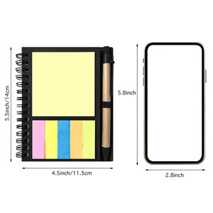 Bloc-notes <span class=keywords><strong>personnalisé</strong></span> avec logo, notes adhésives en papier kraft, bloc-notes en papier kraft avec stylo, mini bloc-notes - Product Image 6