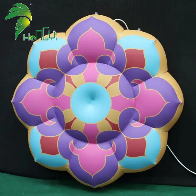 Various Styles Custom Design Inflatable Flower Balloons Promotional Flower Pool Float Inflatable LED Models