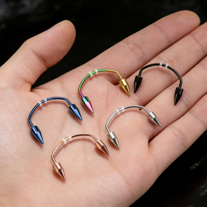 <span class=keywords><strong>Piercing</strong></span> de Titanio G23, Precio de Mayoreo, <span class=keywords><strong>Piercing</strong></span> Smiley en Color Oro y Plata, Anillo Smiley para Labio Superior, Joyería para <span class=keywords><strong>Piercing</strong></span> Corporal - Product Image 3