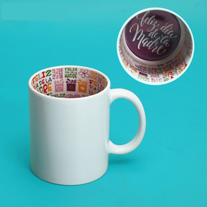 Tazas <span class=keywords><strong>de</strong></span> Gres Blancas para Sublimación, Grado A, 11 oz, Aptas para Contacto con Alimentos, Pintura Interior <span class=keywords><strong>de</strong></span> Color, Regalos para Navidad y San Valentín - Product Image 6
