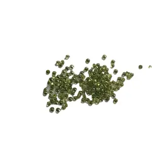 Melee diamante verde sintético (criado do laboratório) redondo cz pedra peridô solta zircônia cúbica preço
