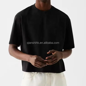 T-shirt personnalisé en coton uni 200 Gsm T-shirt d'été surdimensionné de haute qualité Fabricant de chemises à manches courtes blanches unisexe - Product Image 4