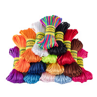 Nein. 5 Chinesische Knoten-Kordeln 20m Polyester Geflochtenes Seil Handgemachte DIY-Materialien Makramee-Schnur Satin-Rattail-Kordel Shamballa Heimtextilien
