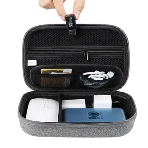 Custom Electronic Cable Organizer Box-EVA Hard Drive Travel Case - Waterproof and Portable Charger Case USB Cord Organizer