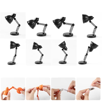 Lampe de chevet pliable en ABS à intensité variable, lumière blanc chaud, lampe de lecture moderne, mini lampe de bureau LED à motif floral