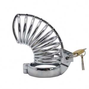 อุปกรณ์พรหมจรรย์ชายกรงไก่โลหะ, เข็มขัดพรหมจรรย์โลหะอวัยวะเพศชายล็อค, ดิลโด้ล็อคของเล่นทางเพศสําหรับผู้ชายเกย์ - Product Image 4