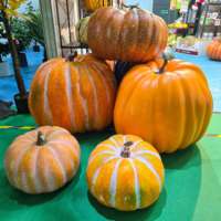 Grande citrouille en mousse de 60 cm pour la décoration extérieure de porche, idéale pour les vitrines de magasin, pour la Fête des Rizières d'Automne et Halloween