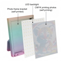 Kit de panneau lumineux LED CMYK pour imprimante 3D, panneau lumineux USB pour photos DIY, compatible avec Bambu Lab