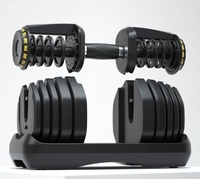 Haltères réglables 40 kg – Haltères pour entraînement musculaire des bras à domicile, changement rapide automatique, poignée antidérapante durable, polyvalents