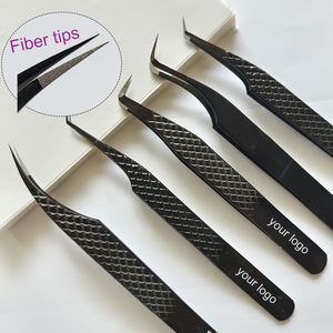 Pinzas de extensión de pestañas personalizadas <span class=keywords><strong>Clib</strong></span> 45 60 75 90 grados volumen herramientas de extensión de pestañas juego de pinzas de puntas de fibra - Product Image 1