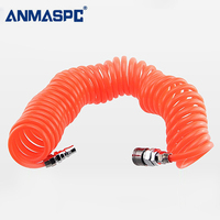 8*5 Pneumatique Pu Tube Pu Polyester Polyuréthane Ressort Bobine Tube Spirale Flexible Pu air Tuyau Tube avec Coupleur Rapide
