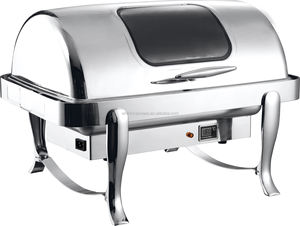 Calentador de alimentos de buffet de acero inoxidable con plato de frotamiento ecológico de fábrica a la venta - Product Image 2