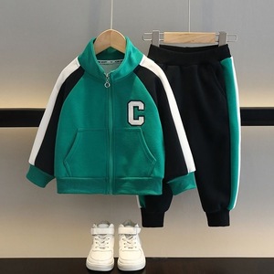 Ensemble de tenue d'hiver pour bébé garçon, en pur coton, anti-plis, sweat-shirt et pantalon de survêtement peints à la main, deux pièces, nouveau style coréen 2026 - Product Image 6