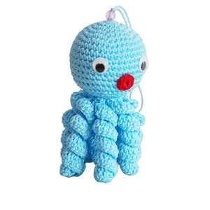 Kawaii Amigurumi Häkeln Gefüllte Spielzeuge Octopus meeres tiere Schlüssel bund für Handy tasche Dekoration und Geschenke