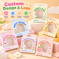 Boîte d'emballage personnalisée pour fenêtre, idéale pour l'impression d'articles de toilette, de pinces à cheveux, de pièces de nail art et de boîtes à cils en papier